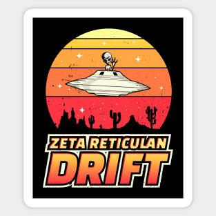 Zeta Reticulan Drift Funny Alien Shirt Sticker